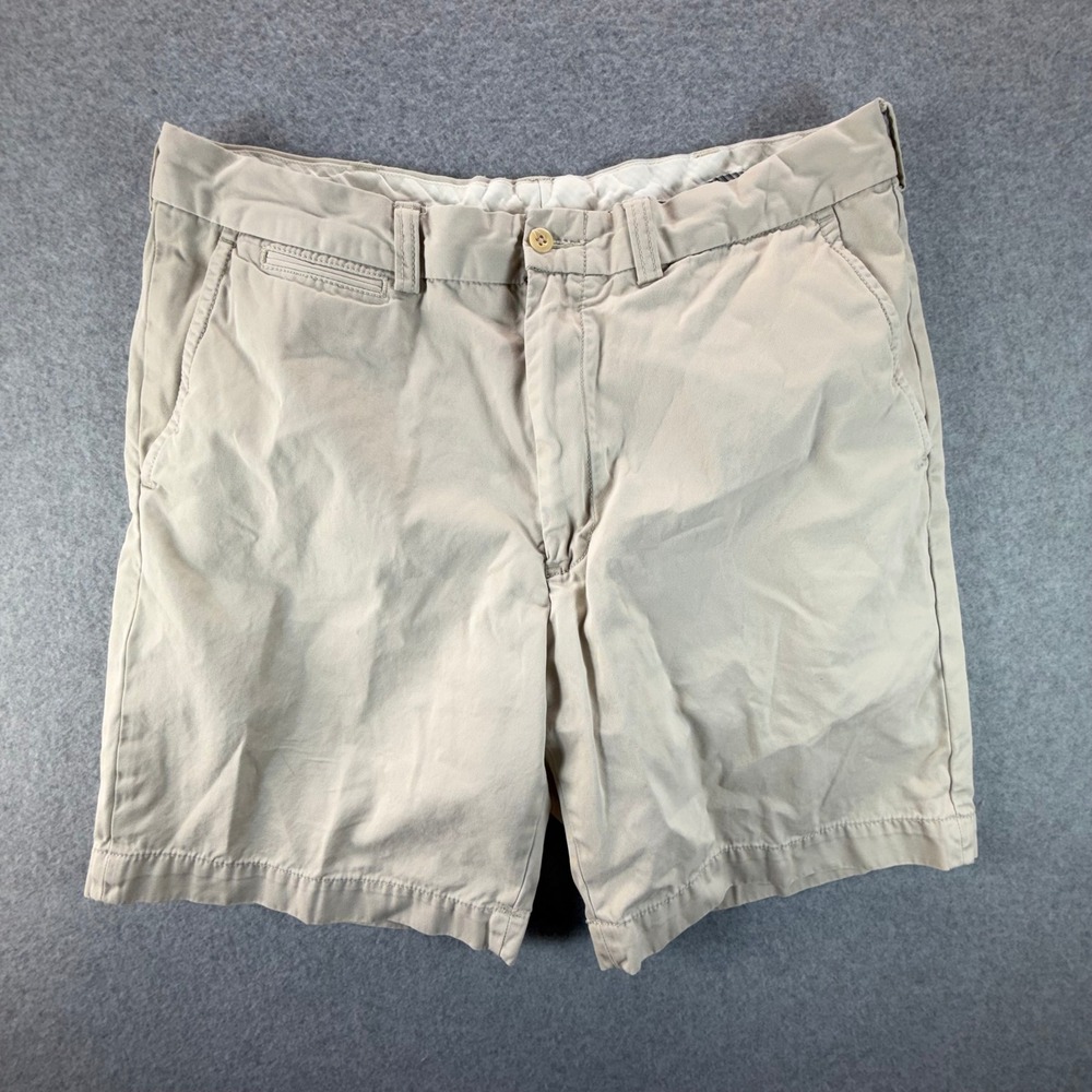 Polo Ralph Lauren Mens 36 Khaki Beige Chino Shorts 100% Cotton Classic Fit 8 In